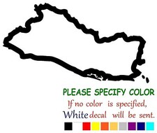 EL SALVADOR country Map Graphic Die Cut decal sticker Car Truck Window 12"