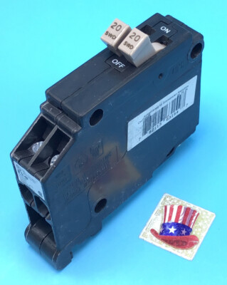 #ad New Circuit Breaker Eaton Cutler Hammer CHT2020 20 20 Amp Two 1 Pole Tandem Twin $36.99