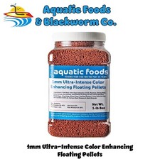 1mm Ultra-Intense Color Enhancing FLOATING Pellets Jar for ALL Tropicals