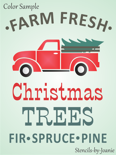 Letrero de colección Joanie Plantilla Granja Frescos Árboles de Navidad Pino Abeto Abeto Camión Hágalo Usted Mismo - Imagen 8 de 10