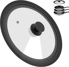 Universal Lid for Pots, Pans and Skillets - Tempered Glass Lid with Heat Resista