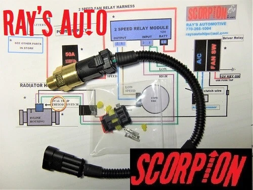 61318361787 2 speed fan temperature switch & socket 12