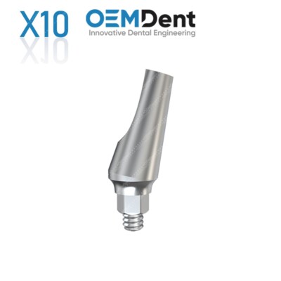 x10 Angulated Prosthetics 15° 3.0mmD Platform Direct Interactive  NP Compatible