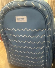 Norwex Blue Picnic Backpack Cooler Bag Plates Cups Napkins Shakers( No Utensils