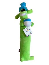 MultiPet Loofa Plush Dog Squeaker Cuddle toy 12" Green Holding HBD Cake 1 Ct