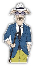 Whippet Dog Fashion Animal Car Bumper Sticker Decal
