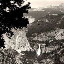 Vintage 1955 RPPC High Sierra Vernal Nevada Falls Postcard Camp Curry California