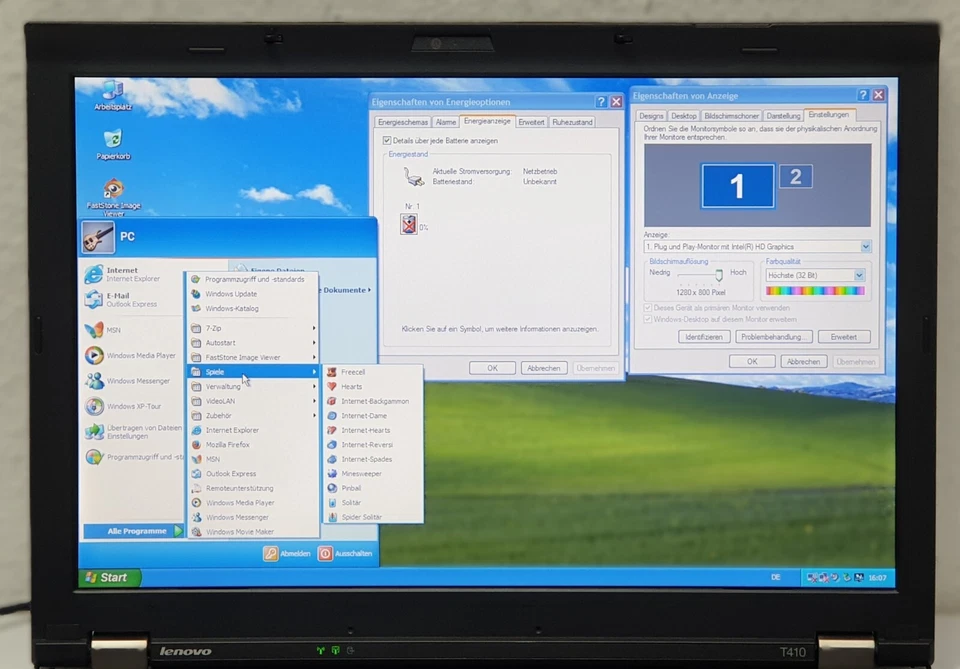 Lenovo ThinkPad T410 Windows XP Gamer Notebook i5 4GB 500GB HDD Laptop 14" VGA - Bild 2 von 4