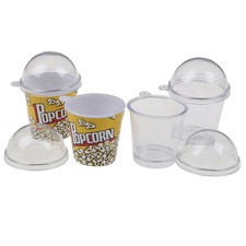 10 pezzi ciondoli Boba fai da te tazze di plastica tazza in miniatura con coperchio a cupola casa delle bambole FEH BAZ