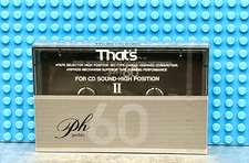 THAT'S  PH-II   60  1989  JAPAN   TYPE II    BLANK CASSETTE  TAPE (SEALED)