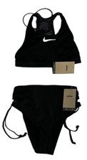 RTLS 122 NIKE 2 PC BLACK SWIMWEAR TOP SZ XS  BOTTOM SZ S