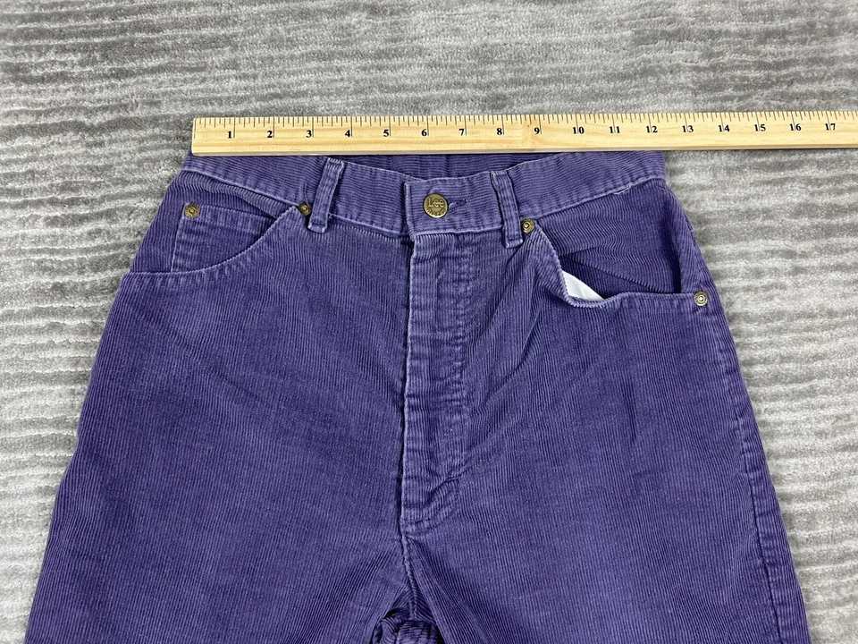 Pantalones Lee vintage para mujer 0 púrpura jinetes pana hechos en EE. UU. Unión Americana Foto 4 de 4