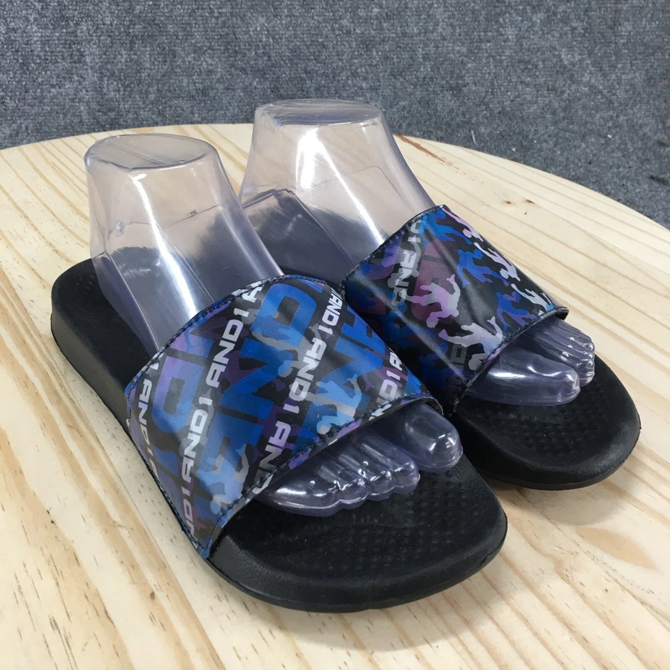 And1 Sandals Mens 7 Crossover Lenticular Sport Slip On Casual Slide Blue Black - Image 3 of 4