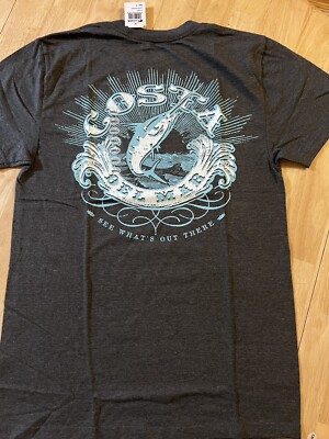 SMALL Costa Del Mar Classic Costa Short Sleeve T-Shirt, Dark