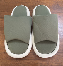 Platform Slides Womens 10.5 Olive Green Cloud Thick Sole Foam
