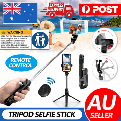 Bluetooth Extendable Selfie Stick Handheld Tripod Remote 360° For