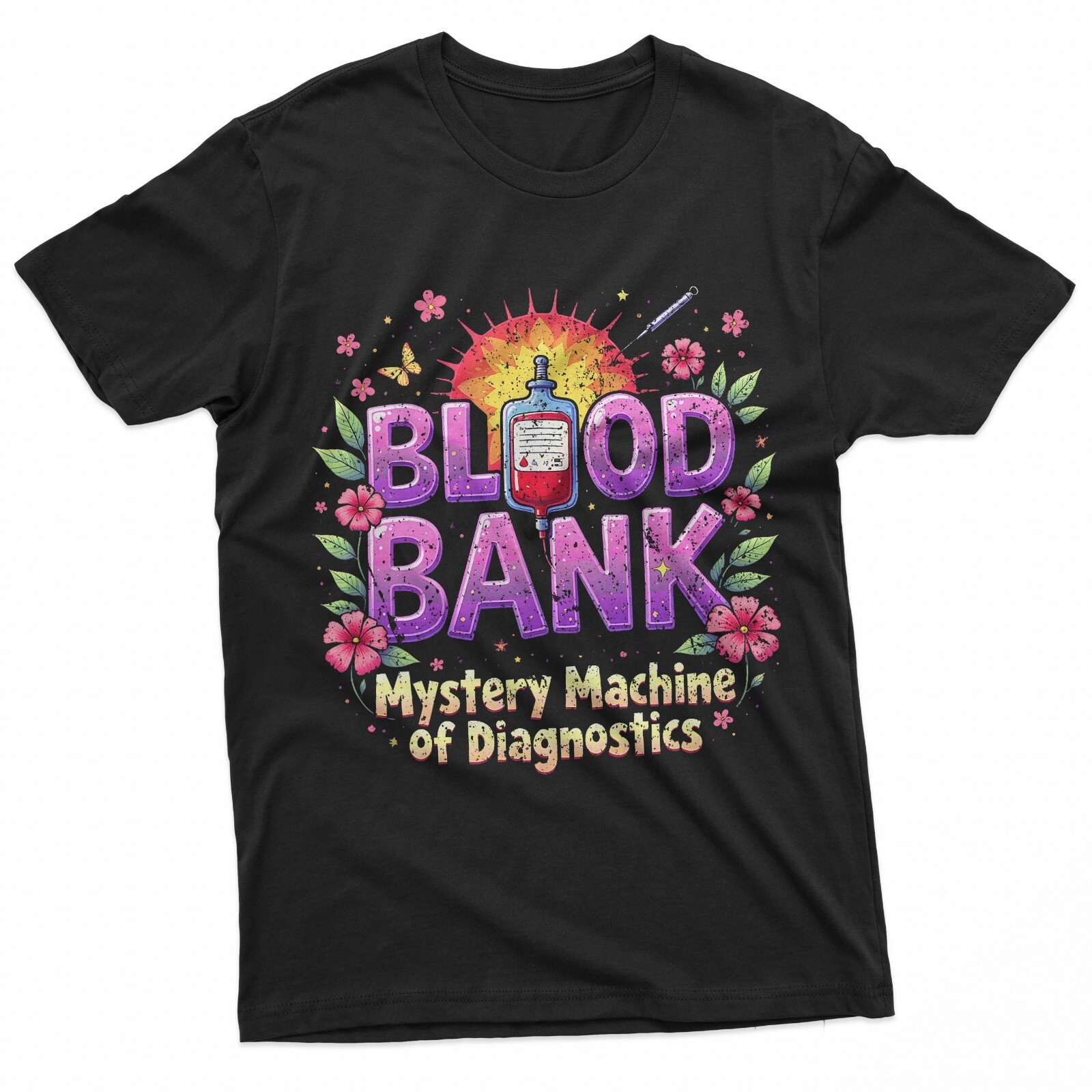 Blood Bank 2025 Mystery Machine Of Diagnostics Lab Week T-Shirt