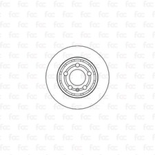 Brake Disc Rotors For Audi TT Rear Axle Abtex BD868V