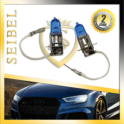 2 x H3 55W Xenon Style/ Look Lampen Weiß Halogen Birnen Abbiegelicht für BMW NEU