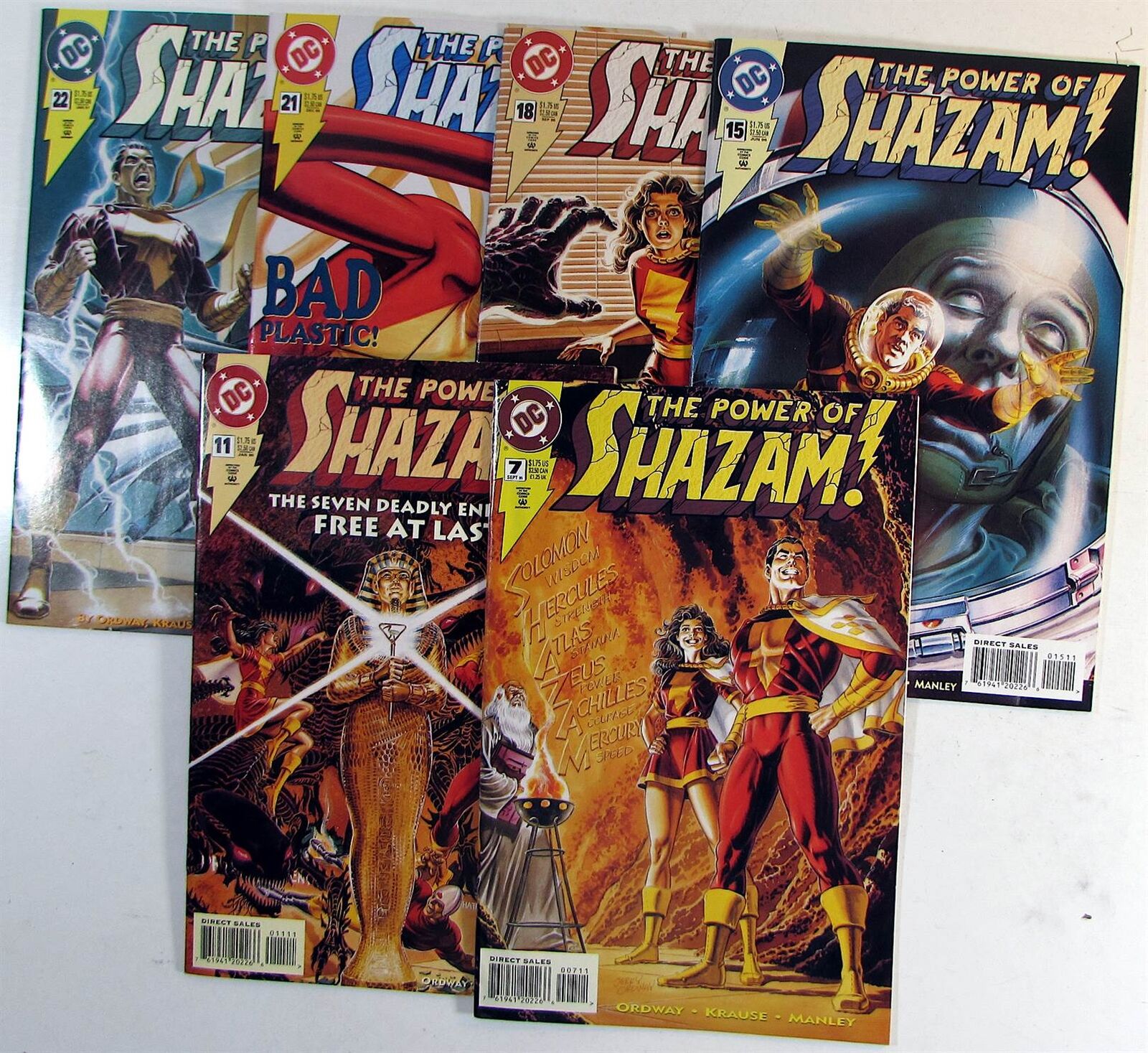 The Power of Shazam! Lot of 6 #7,11,15,18,21,22 DC (1995) Comic Books
