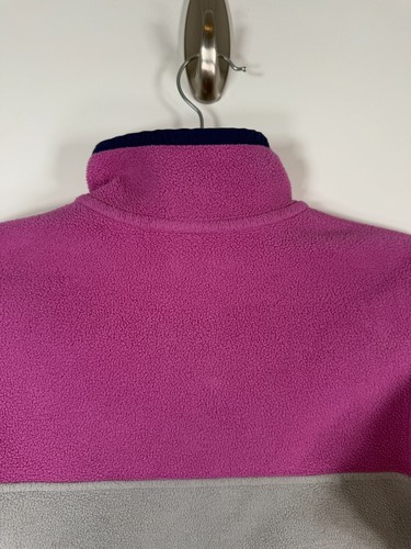 Patagonia Synchilla Kids Girls Snap-T Pullover Fleece Jacket Pink Gray Sz L-12 - Picture 16 of 16