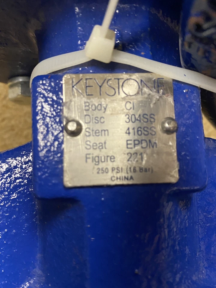 Válvula mariposa Keystone 8” tipo 221 con actuador de rueda de mano, disco de acero inoxidable SS” Foto 3 de 4