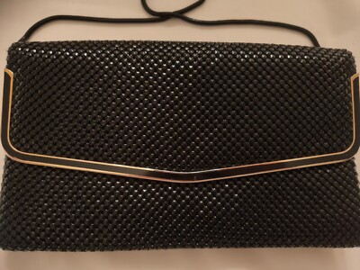 Glomesh-style black mesh clutch envelope bag made in Hong Kong  Australia