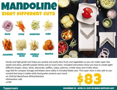 New Tupperware Mandoline  