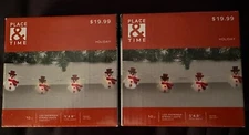 Place And Time Led Snowman Lights Lot Of 2  - 10ct Each - Battery Oper. - New