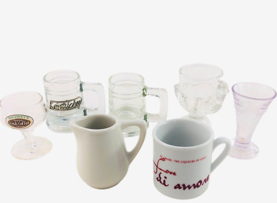  7 Vtg Shot Glasses Kentucky Gallweys Luminarc Di Amore Curio Mixed Lot Of