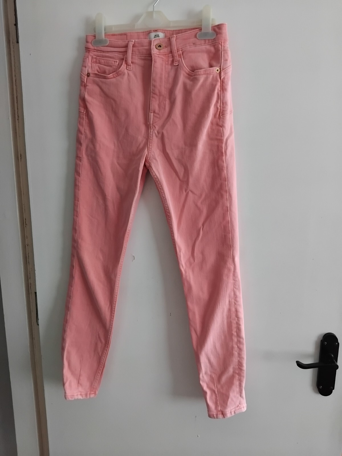 Worn Once River Island Skinny Jeans Pink