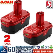 2PACK 8.0Ah For Craftsman C3 19.2 Volt 11375 Battery DieHard 130279005 130279003