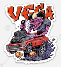 Chevy VEGA STICKER - Chevrolet General Motors GM Vinyl Muscle Rat fink Ratfink