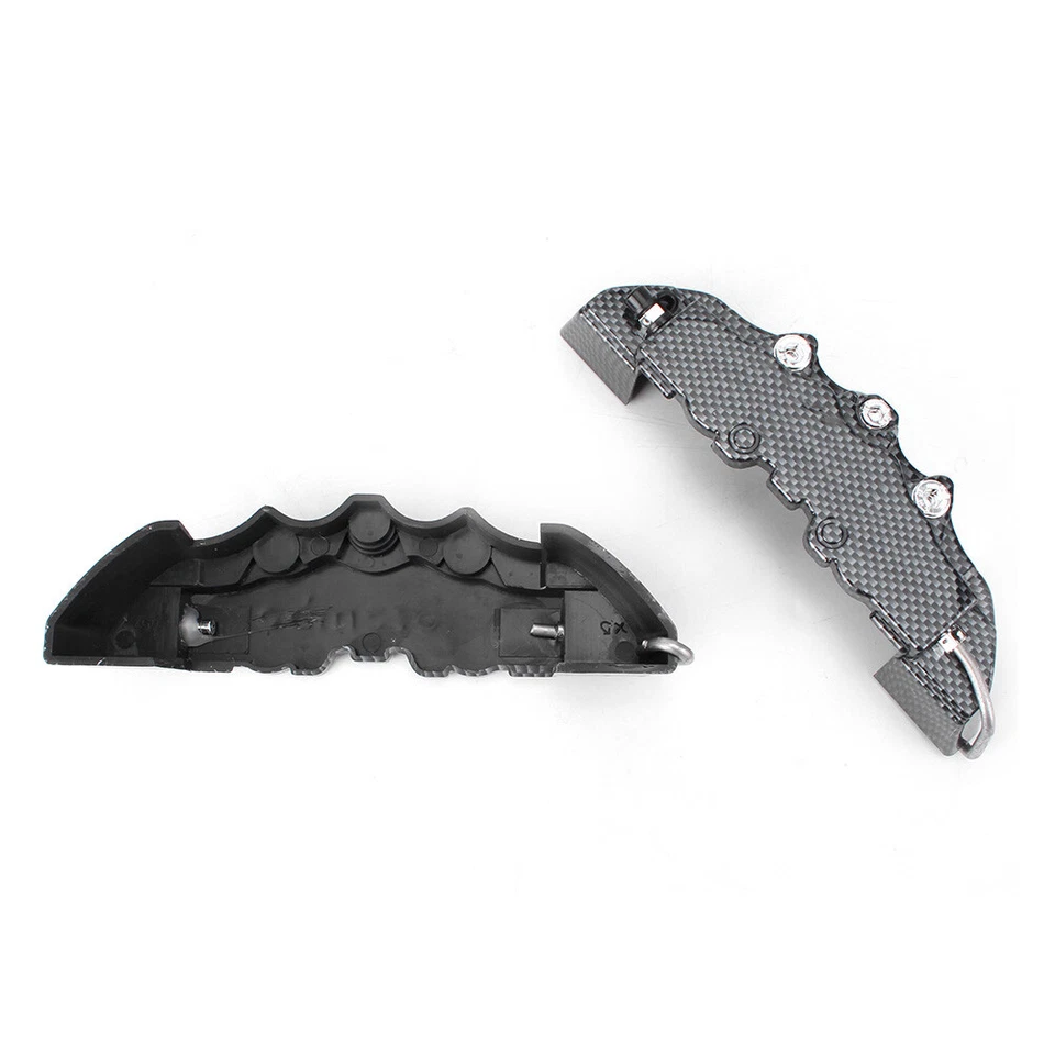 2 pares de cubiertas de freno universales para ruedas de 14-17 pulgadas aspecto fibra de carbono Foto 4 de 4