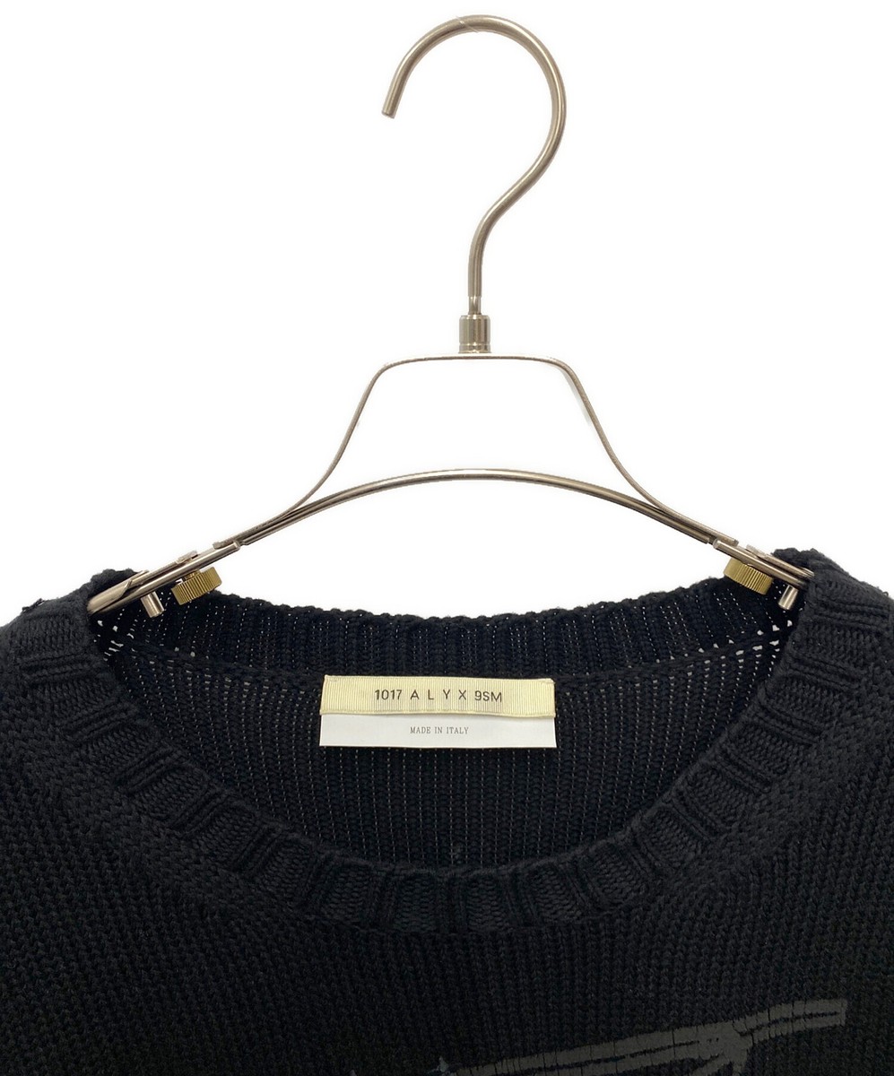 1017 ALYX 9SM LOGO CREWNECK SWEATER Size: L Black Men 1017 ALYX 9SM LOGO CREWNECK SWEATER Size: L Black Men