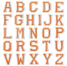 Alphabet Letters Coral Light Orange Rose Gold 2" Letter Patch, Your Choice 1