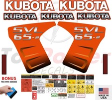 Fits Kubota Svl65-2 Decal Kit Skid Steer Safety Decals 3m Vinylfree Shipping
