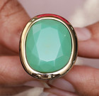 QVC Kenneth Jay Lane Goldtone Green World Capital Ring Size 5 — photo 1