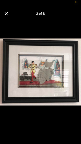 Disney Cinderella Limited Edition Serigraph Cel Framed with Certification