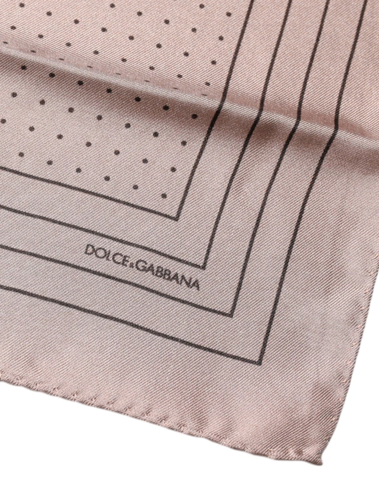 Dolce & Gabbana Pink Polka Dots Square Handkerchief Men's Scarf Authentic - Image 2 of 4