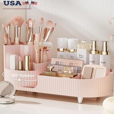 360 Rotating Makeup Organizer Multi-Functional Cosmetic Storage Box Brush Holder