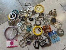 HUGE LOT of metal and plastic MACRAME Craft Purse hardware
