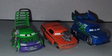 Set of 3 Disney Pixar Cars Racers DJ Snot Rod Wingo Diecast Cars