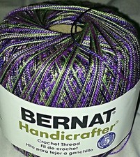 Crochet Thread lot: 4 skeins Bernat Handicrafter Ombres color Iris sz 5 acrylic