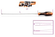 Image of Beta 012640206 1264 L 3X300 3x300mm Screwdrivers For Slotted Head Screws Long