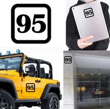 Sticker Vinyl Number 95 Version v1sq