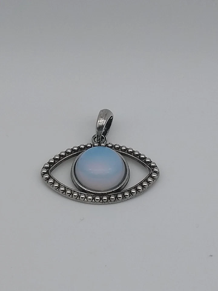 N2 Legierung Auge Charme Opalit Anhänger, antik Silber Farbe (Bleifrei, cadmiumf - Bild 2 von 4