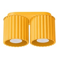 Deckenlampe Aluminium Gelb GU10 Wohnlich Schlafzimmer L:21 Cm Deckenleuchte Flur