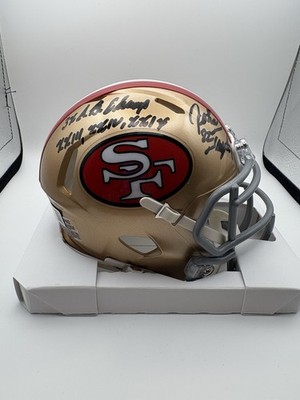 John Taylor San Francisco 49ers autographed signed Speed Mini Helmet w/inscripts
