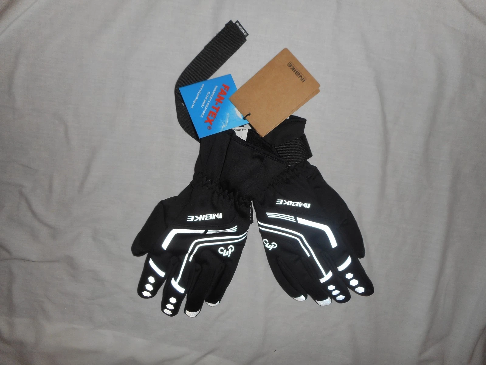 Cycling Gloves Fan-Tex Mens Winter Windproof Reflective Thermal Pads - LARGE